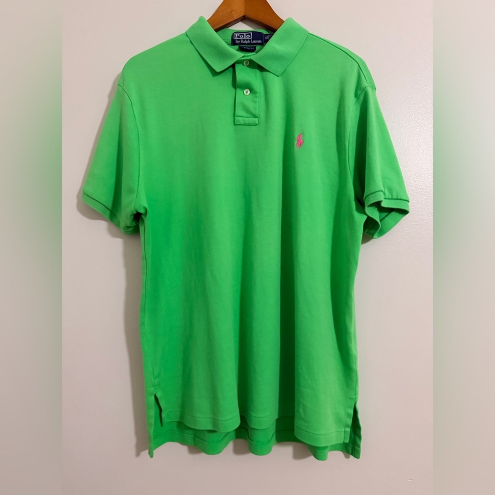 Polo By Ralph Lauren Short Sleeve Mens Grenn Shirt Size XL